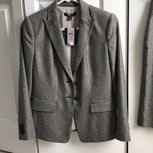 Ann Taylor neutral skirt suit